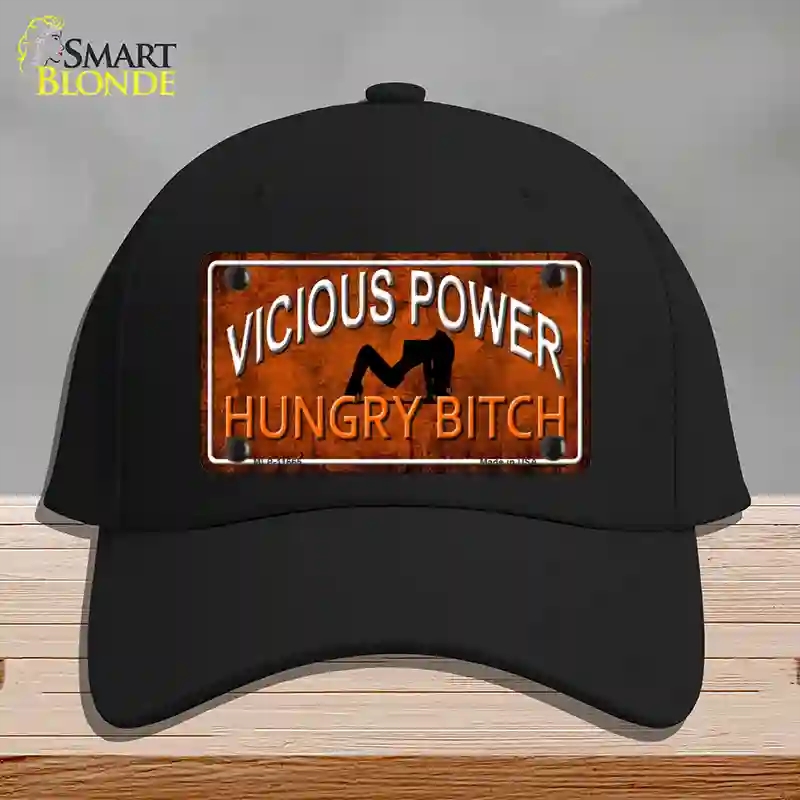 HAT03-MLP-11665 Vicious Power Novelty License Plate Hat, Cotton - Black