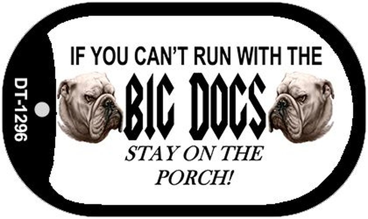 Picture of Smart Blonde DT-1296 1.5 x 2 in. Big Dogs Novelty Metal Dog Tag Necklace