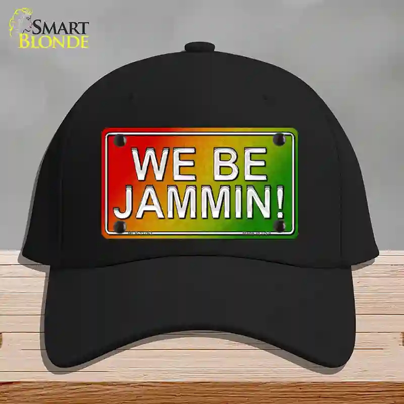 HAT03-MLP-11763 We Be Jamming Rasta Novelty License Plate Hat, Cotton - Black