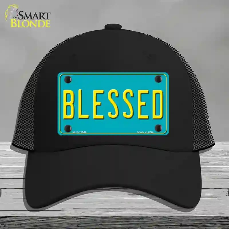 HAT01-MLP-11644 Blessed Novelty License Plate Hat, Mesh - Black