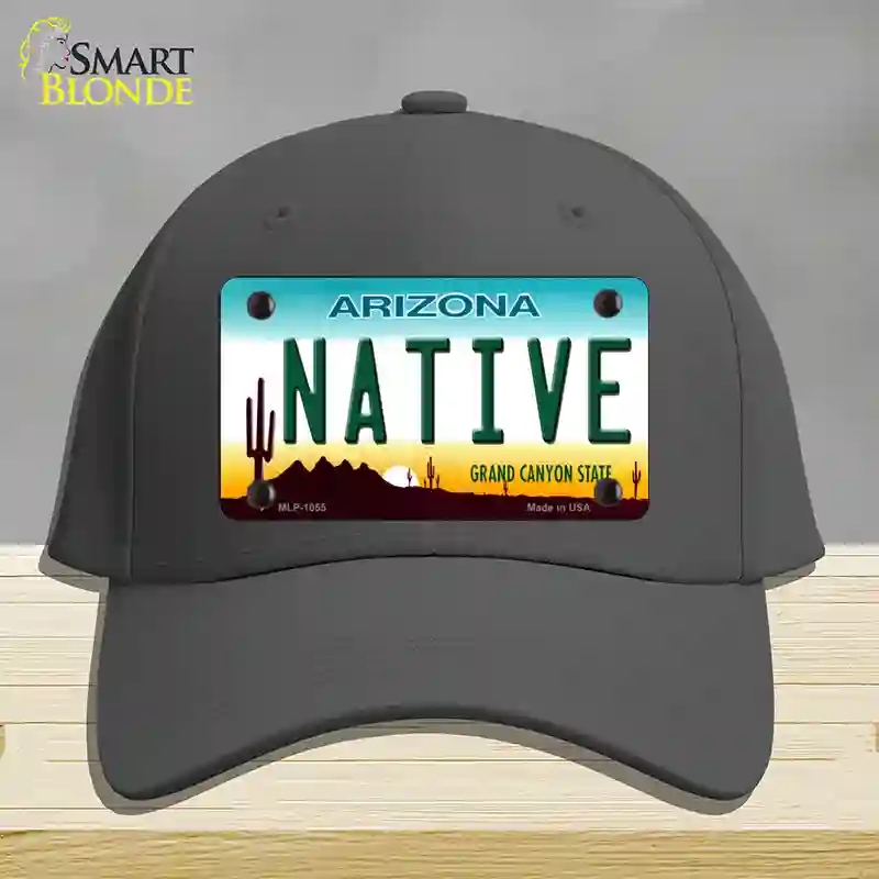 HAT04-MLP-1055 Native Arizona Novelty License Plate Hat, Cotton - Charcoal