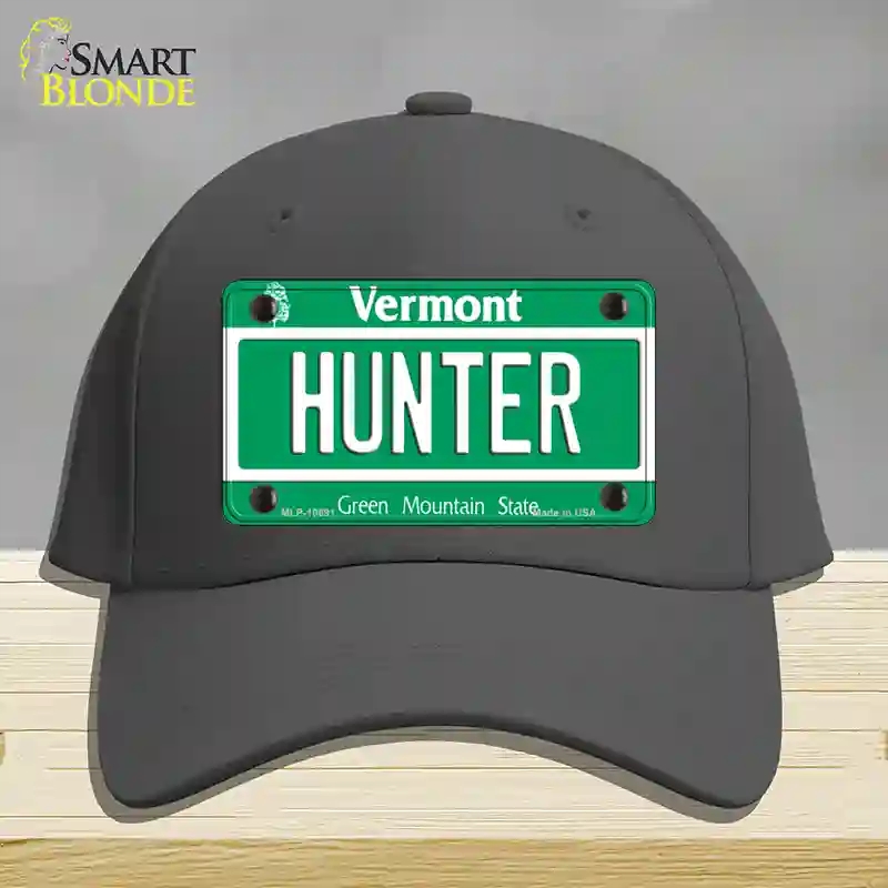 HAT04-MLP-10691 Hunter Vermont Novelty License Plate Hat, Cotton - Charcoal