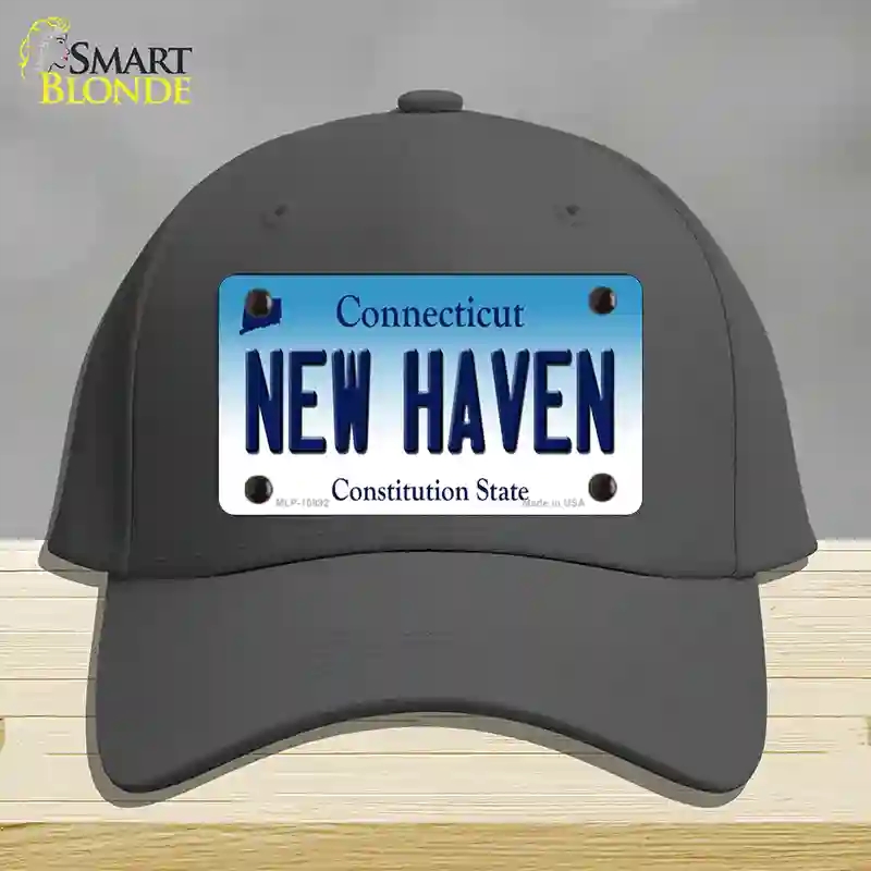 HAT04-MLP-10892   Haven Connecticut Novelty License Plate Hat, Cotton - Charcoal