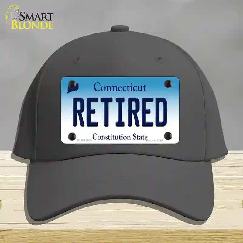 HAT04-MLP-10909 Retired Connecticut Novelty License Plate Hat, Cotton - Charcoal