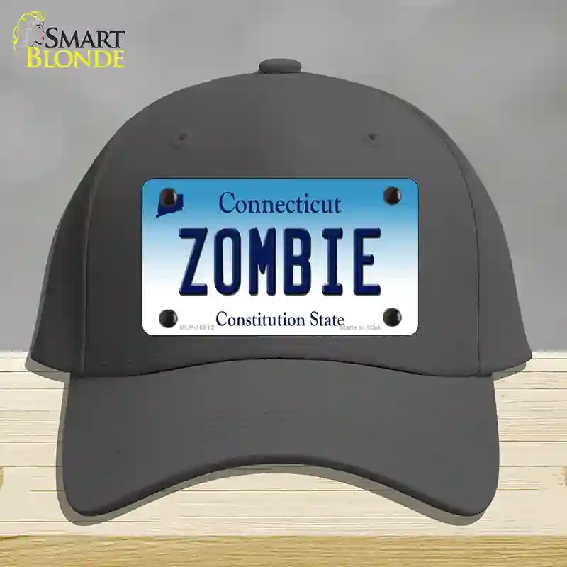 HAT04-MLP-10912 Zombie Connecticut Novelty License Plate Hat, Cotton - Charcoal