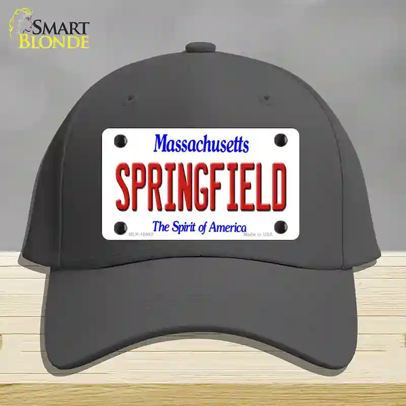 HAT04-MLP-10992 Springfield Massachusetts Novelty License Plate Hat, Cotton - Charcoal
