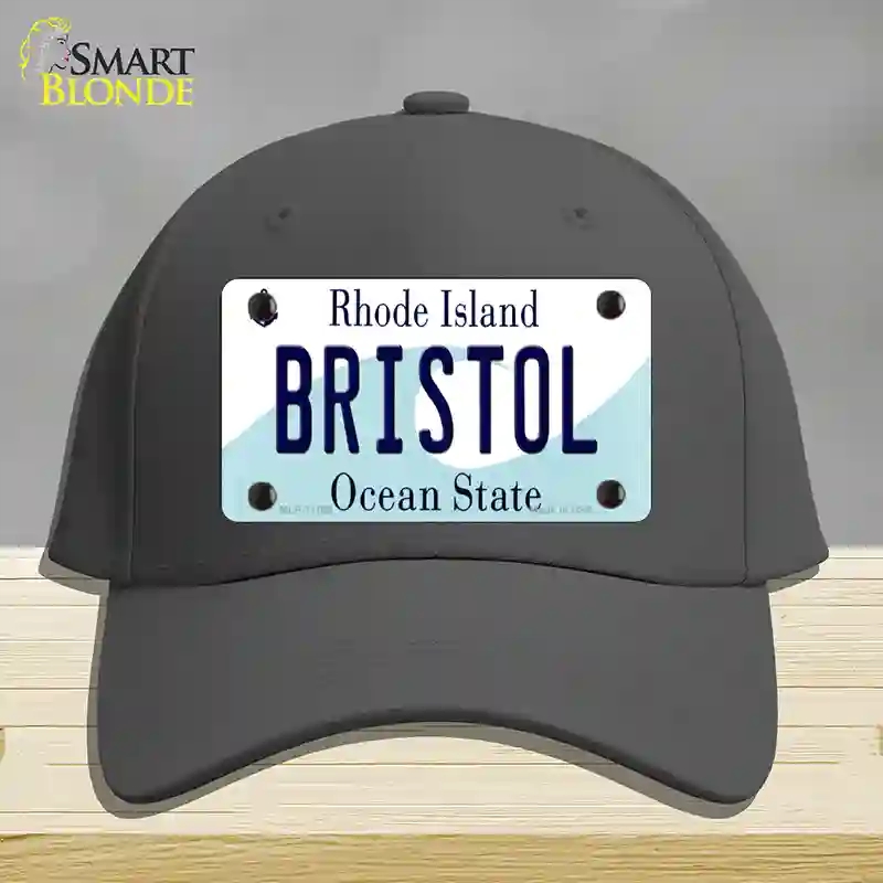 HAT04-MLP-11195 Bristol Rhode Island State Novelty License Plate Hat, Cotton - Charcoal