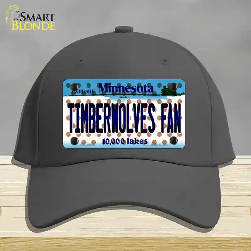 HAT04-MLP-10864 Timberwolves Fan Minnesota Novelty License Plate Hat, Cotton - Charcoal