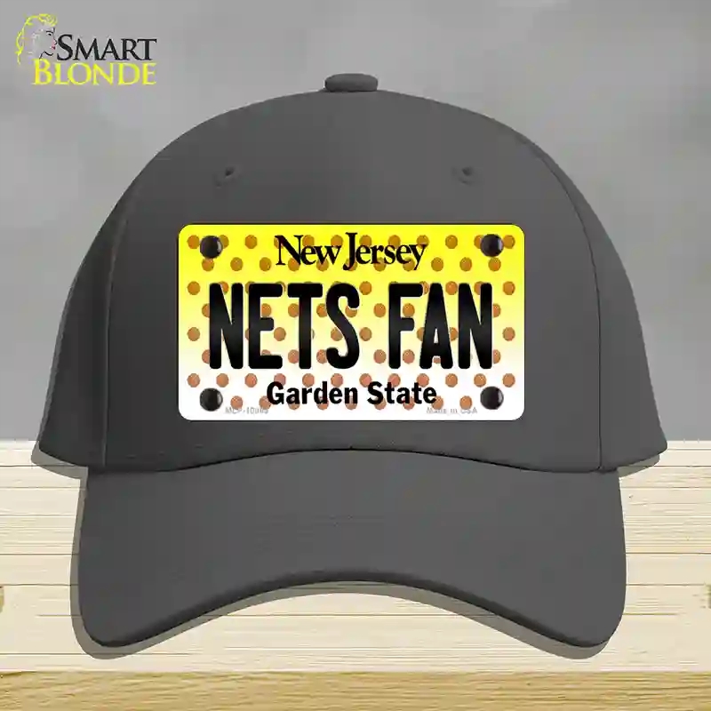 HAT04-MLP-10865 Nets Fan   Jersey Novelty License Plate Hat, Cotton - Charcoal