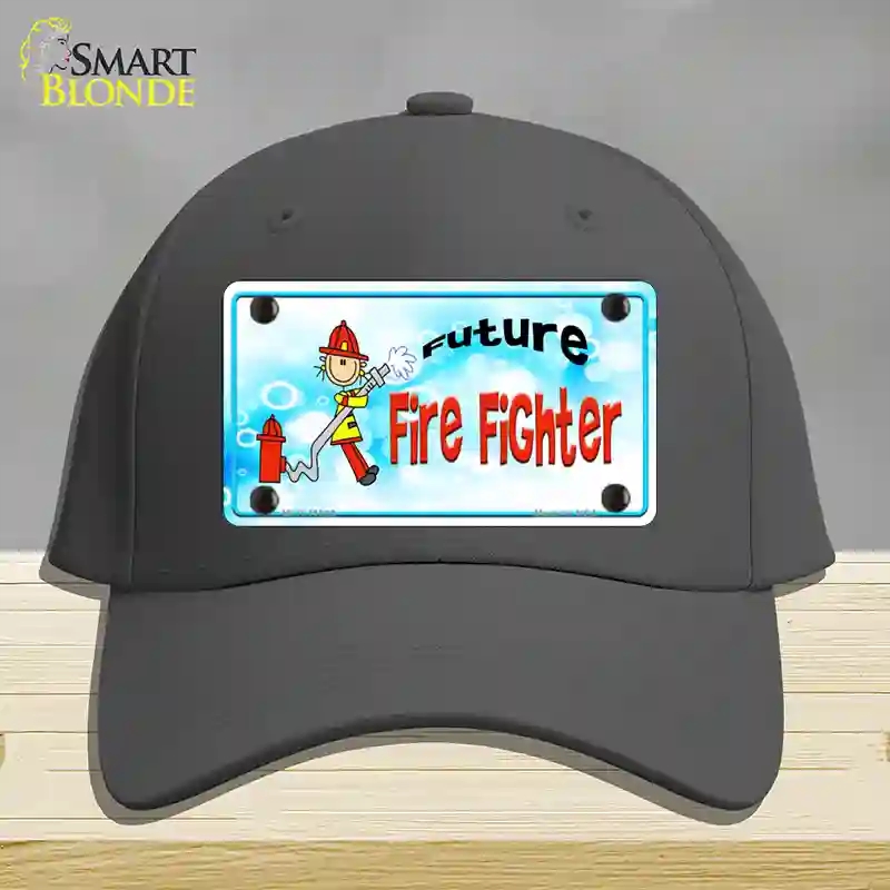 HAT04-MLP-11539 Future Fire Fighter Novelty License Plate Hat, Cotton - Charcoal