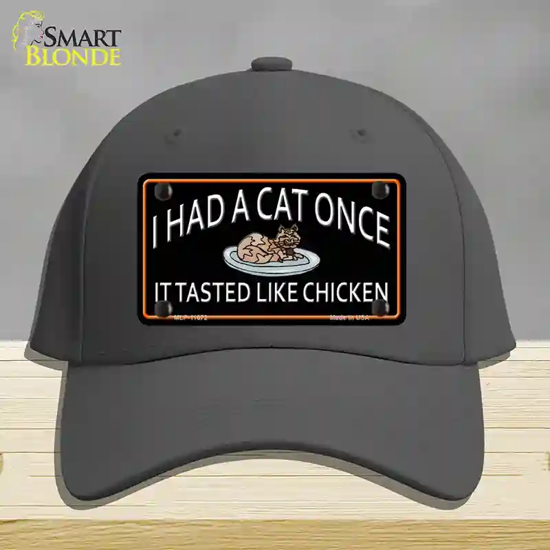 HAT04-MLP-11672 I Had a Cat Once Novelty License Plate Hat, Cotton - Charcoal