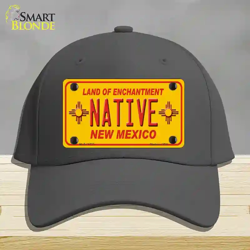 HAT04-MLP-11735 Native   Mexico Yellow State Novelty License Plate Hat, Cotton - Charcoal