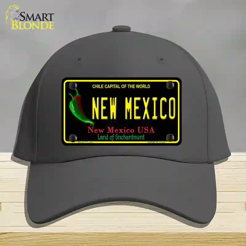 HAT04-MLP-11753   Mexico Black State Novelty License Plate Hat, Cotton - Charcoal
