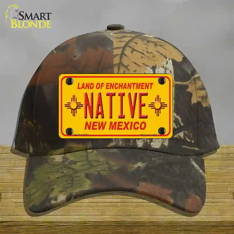 HAT06-MLP-11735 Native   Mexico Yellow State Novelty License Plate Hat, Cotton - Camoflauge