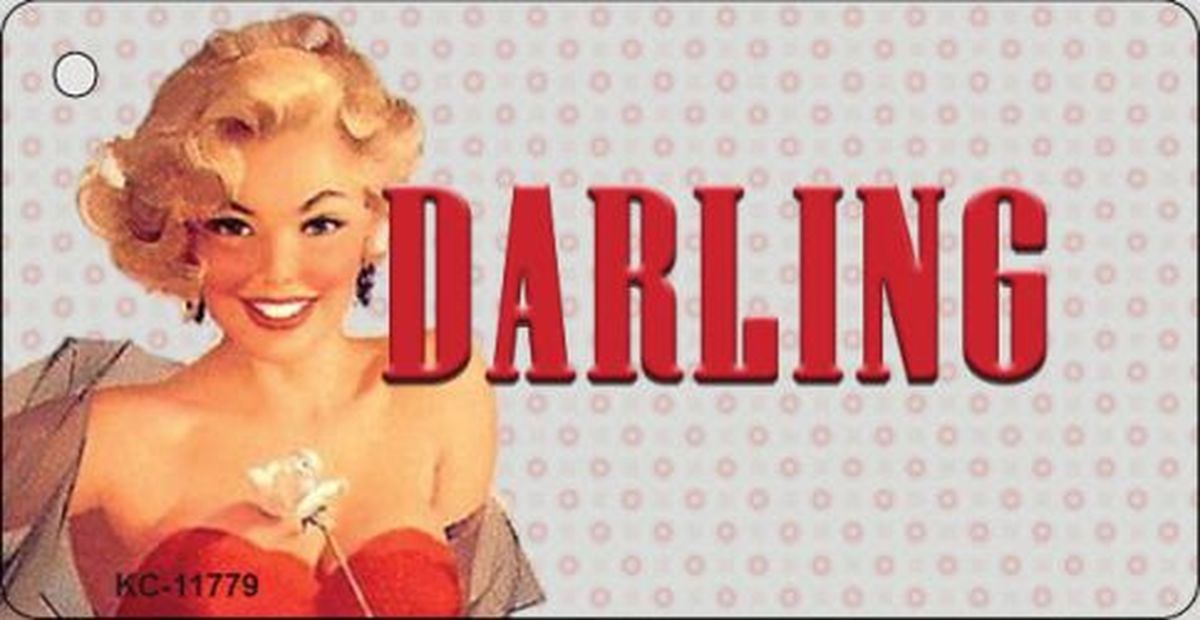 KC-11779 1.5 x 3 in. Darling Vintage Pinup Novelty Metal Key Chain