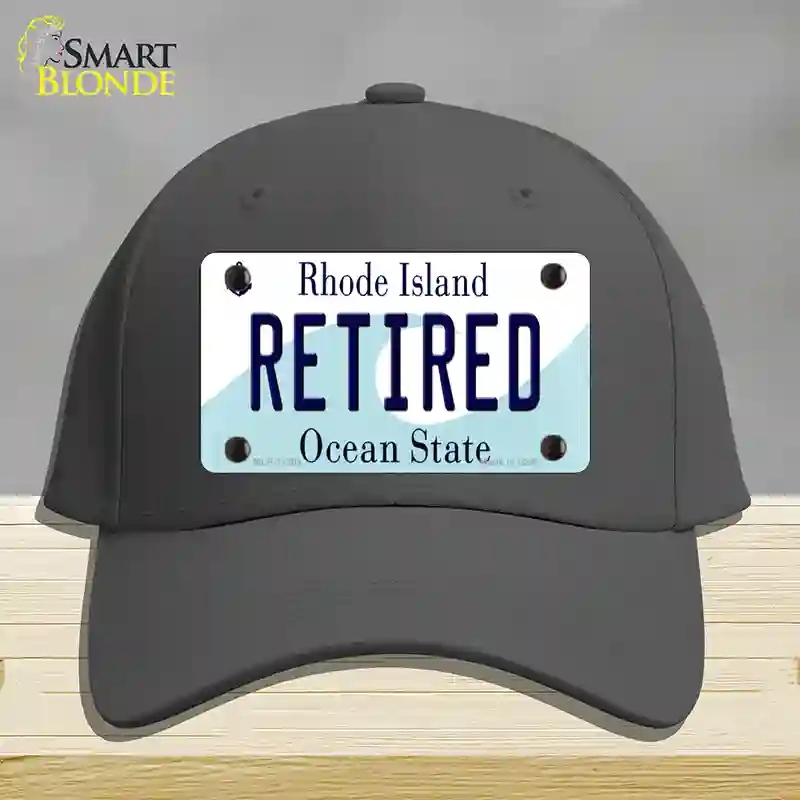 HAT04-MLP-11201 Retired Rhode Island State Novelty License Plate Hat, Cotton - Charcoal