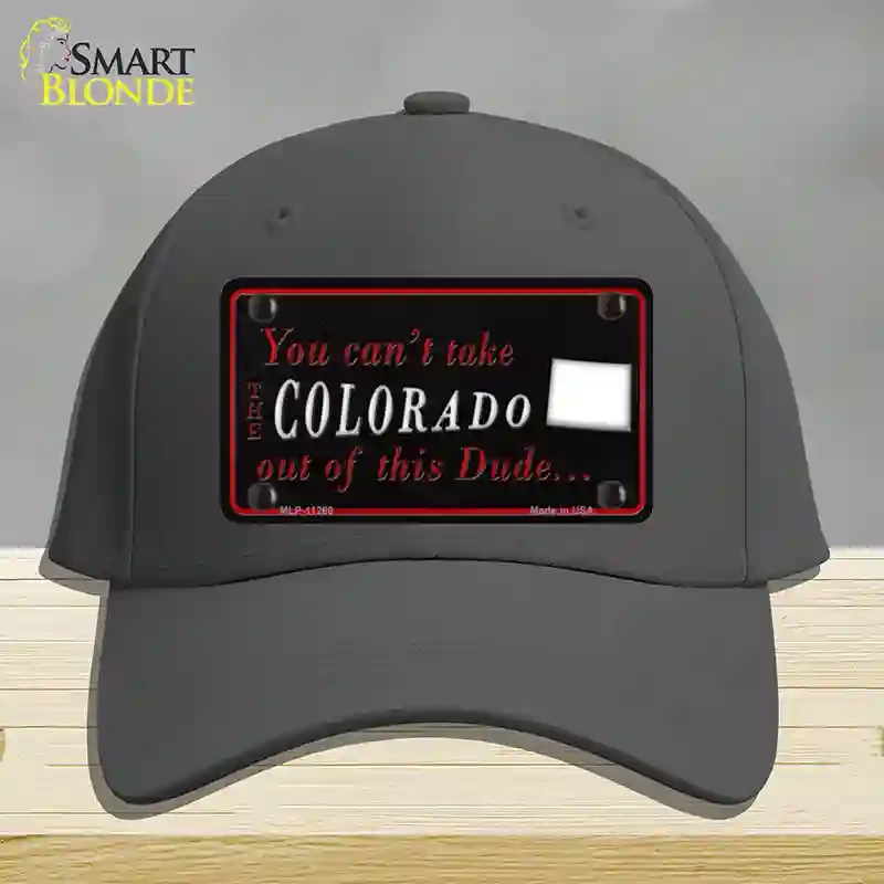 HAT04-MLP-11260 Colorado Dude Novelty License Plate Hat, Cotton - Charcoal