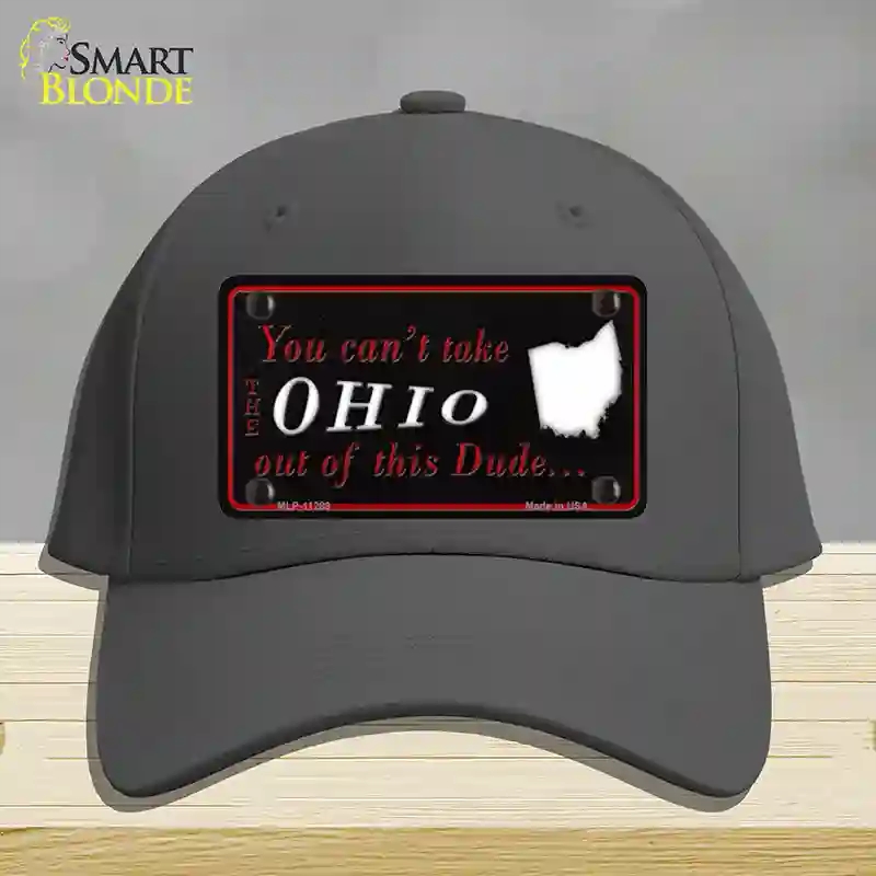 HAT04-MLP-11289 Ohio Dude Novelty License Plate Hat, Cotton - Charcoal