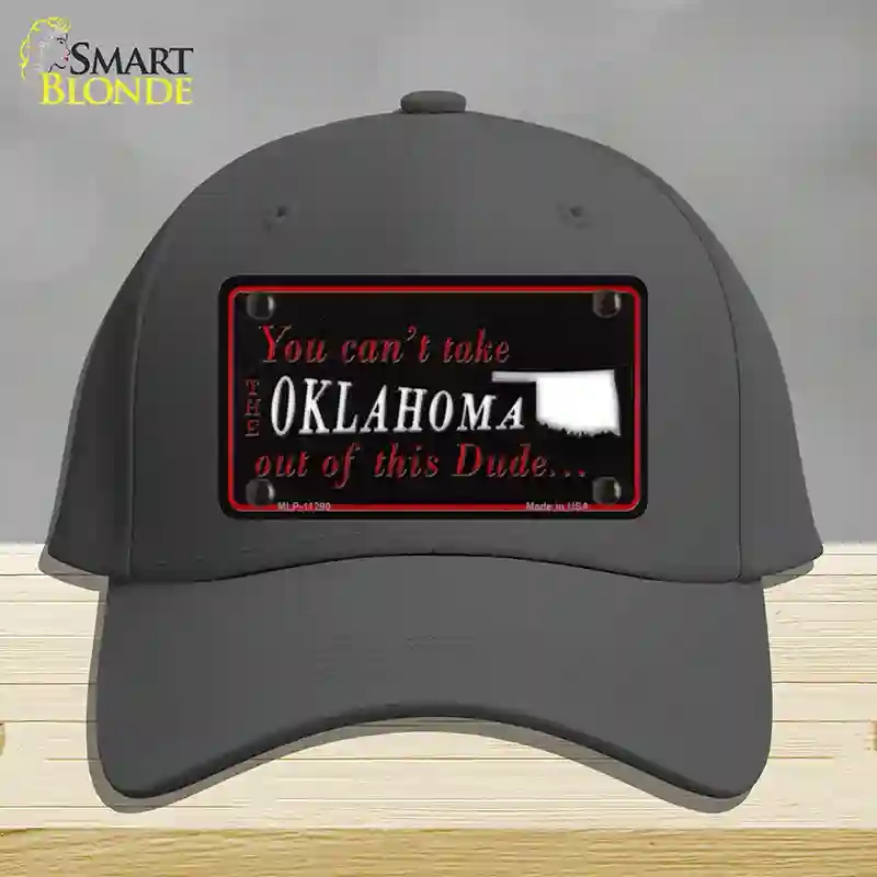 HAT04-MLP-11290 Oklahoma Dude Novelty License Plate Hat, Cotton - Charcoal