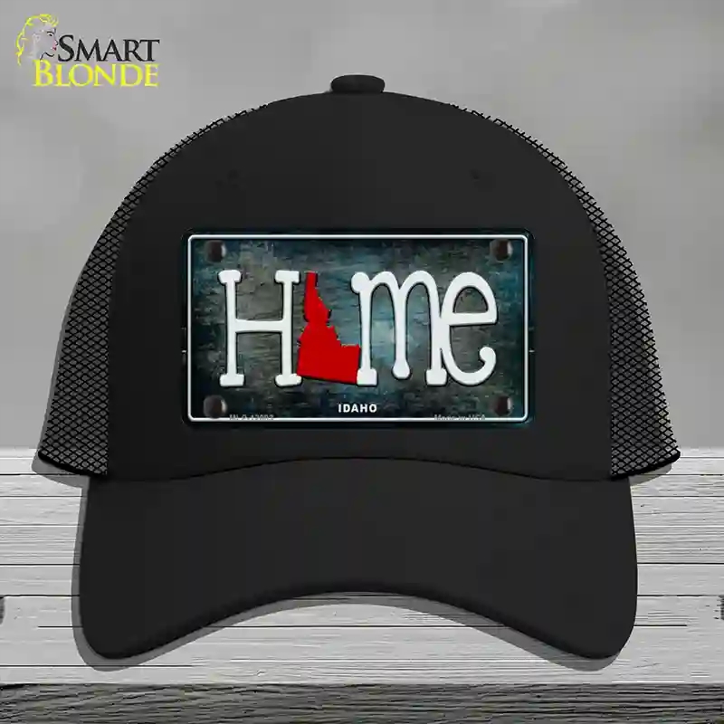 HAT01-MLP-12003 Idaho Home State Outline Novelty License Plate Hat, Mesh - Black