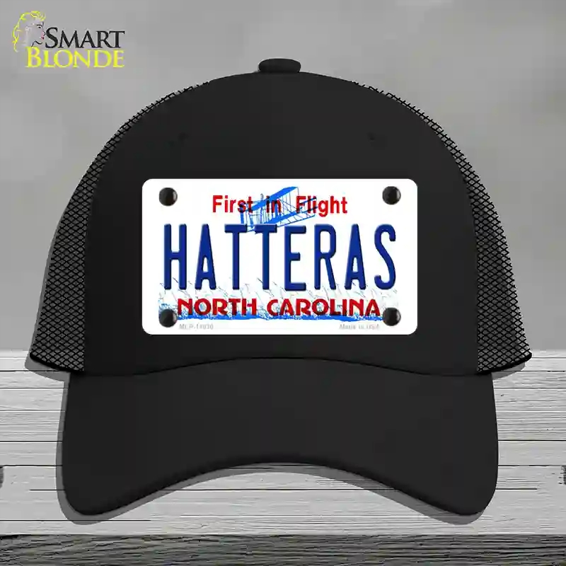 HAT01-MLP-11830 Hatteras North Carolina Novelty License Plate Hat, Mesh - Black
