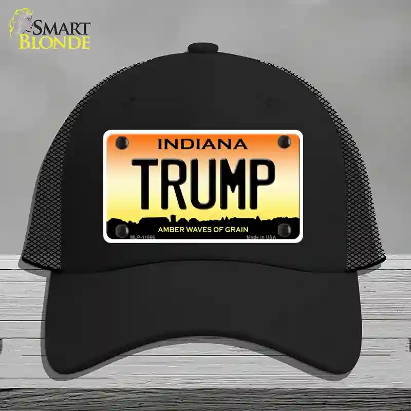 HAT01-MLP-11866 Trump Indiana Novelty License Plate Hat, Mesh - Black