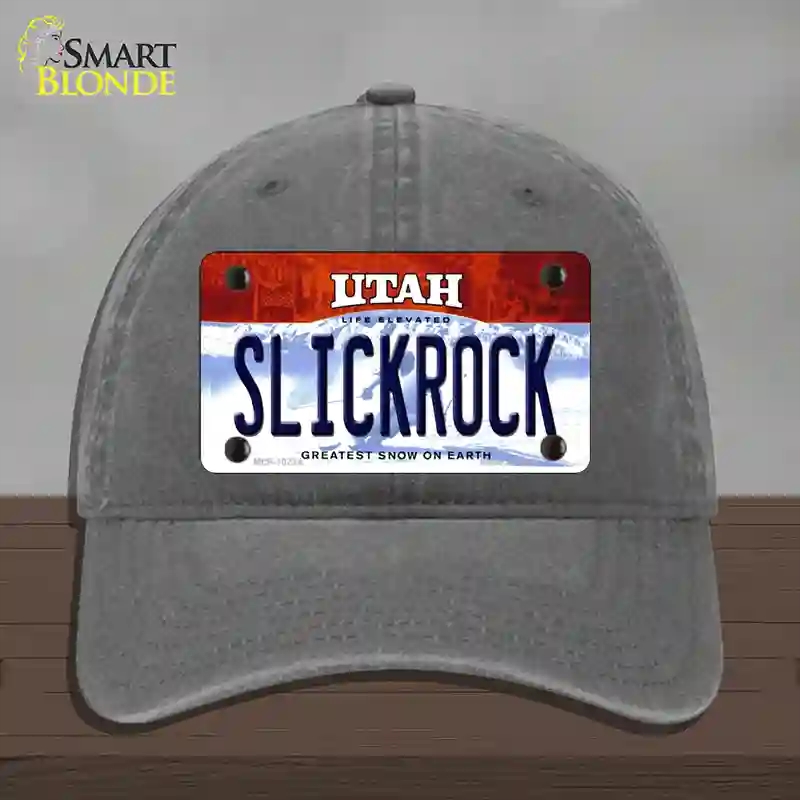 HAT08-MLP-10234 Slickrock Utah Novelty License Plate Hat, Unconstructed Cotton - Charcoal