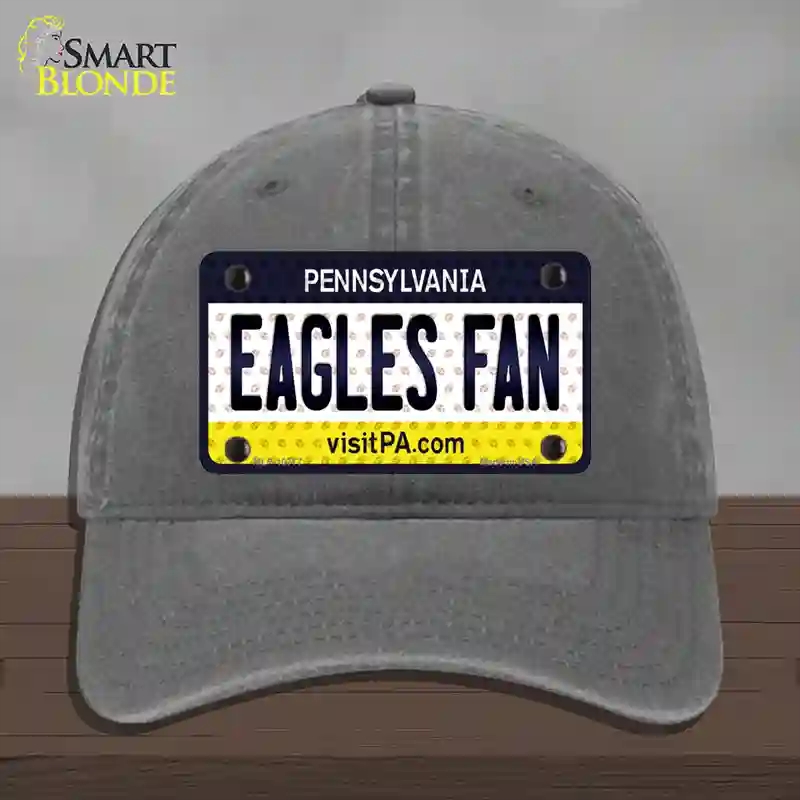 HAT08-MLP-10777 Eagles Fan Pennsylvania Novelty License Plate Hat, Unconstructed Cotton - Charcoal
