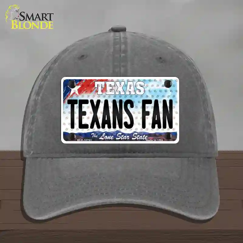 HAT08-MLP-10781 Texans Fan Texas Novelty License Plate Hat, Unconstructed Cotton - Charcoal