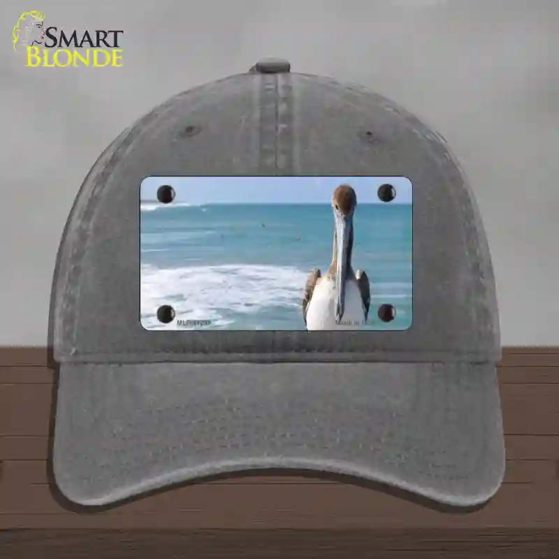HAT08-MLP-11238 Pelican Ocean Novelty License Plate Hat, Unconstructed Cotton - Charcoal