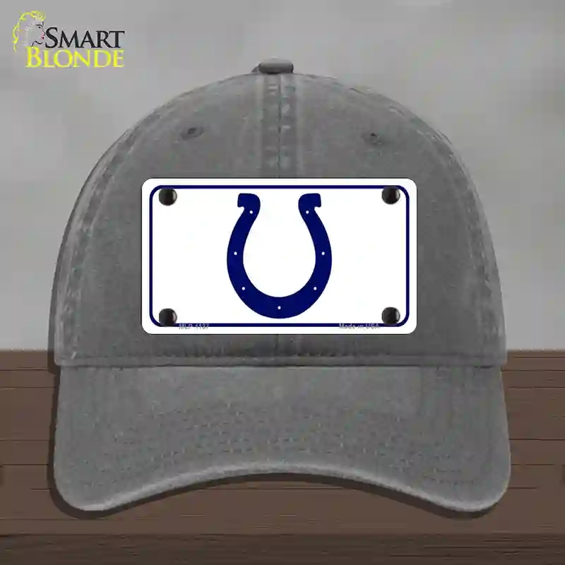 HAT08-MLP-1137 Horseshoe Novelty License Plate Hat, Unconstructed Cotton - Charcoal