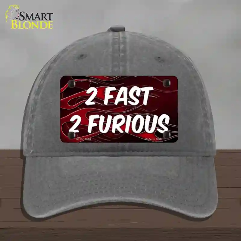 HAT08-MLP-11546 2 Fast 2 Furious Novelty License Plate Hat, Unconstructed Cotton - Charcoal