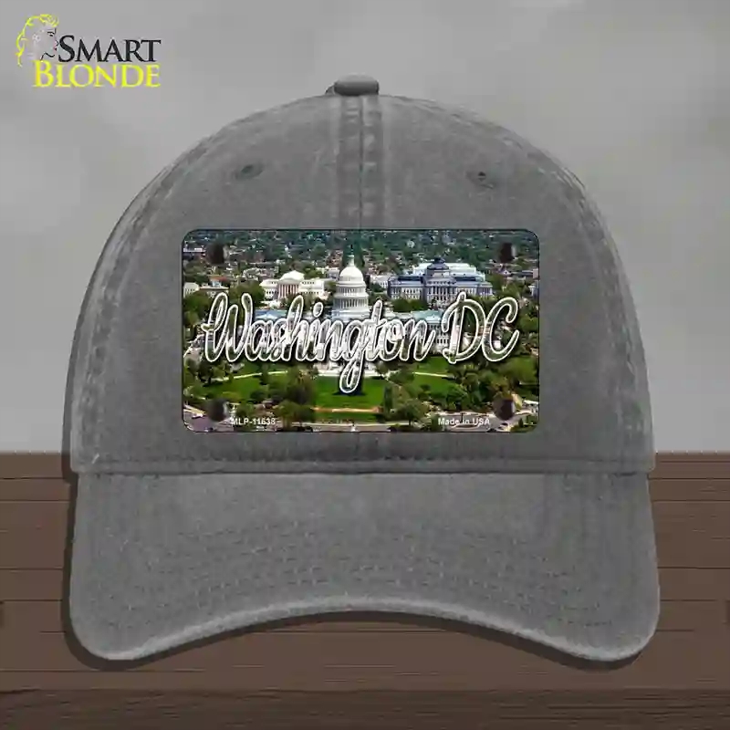 HAT08-MLP-11638 Washington DC White House State Novelty License Plate Hat, Unconstructed Cotton - Charcoal