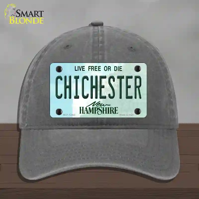 HAT08-MLP-12082 Chichester   Hampshire State Novelty License Plate Hat, Unconstructed Cotton - Charcoal