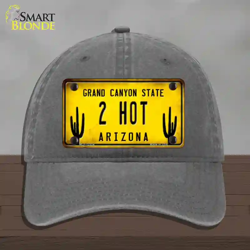 HAT08-MLP-12324 Arizona 2 Hot Novelty License Plate Hat, Unconstructed Cotton - Charcoal