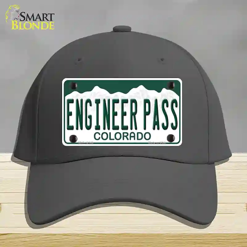 HAT04-MLP-12149 Engineer Pass Colorado Novelty License Plate Hat, Cotton - Charcoal