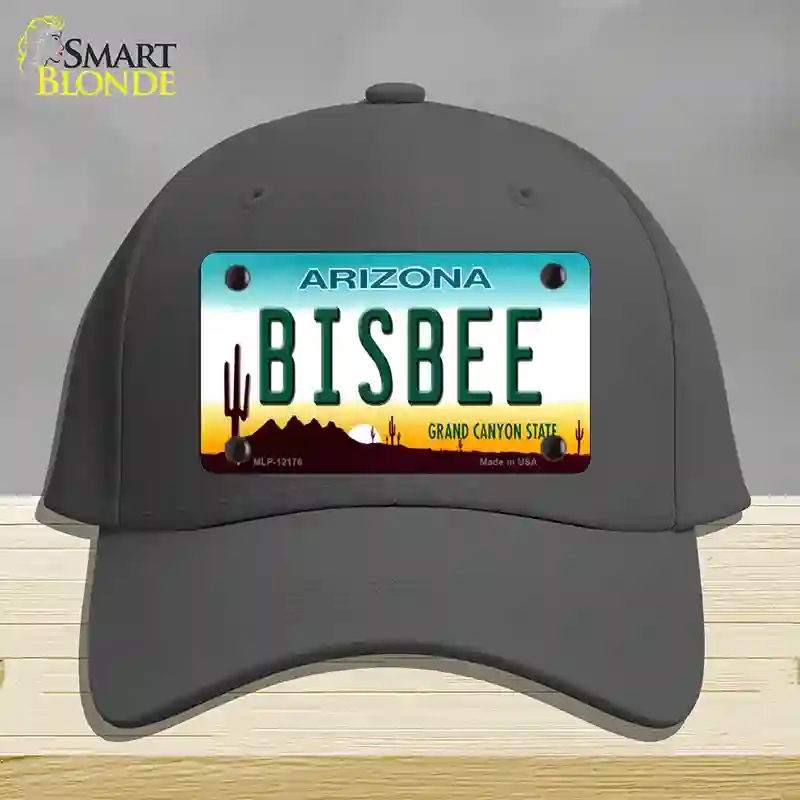 HAT04-MLP-12176 Bisbee Arizona Novelty License Plate Hat, Cotton - Charcoal