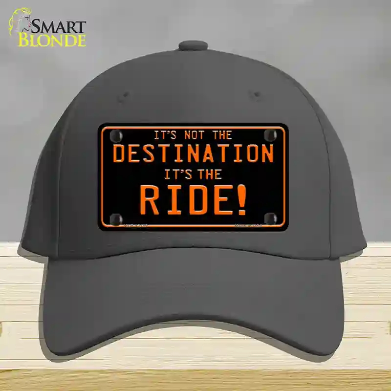 HAT04-MLP-12189 Its Not the Destination Novelty License Plate Hat, Cotton - Charcoal