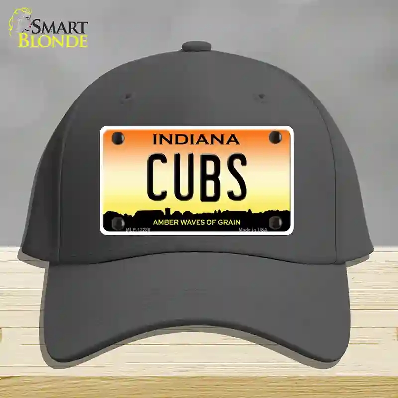 HAT04-MLP-12280 Cubs Indiana Novelty License Plate Hat, Cotton - Charcoal