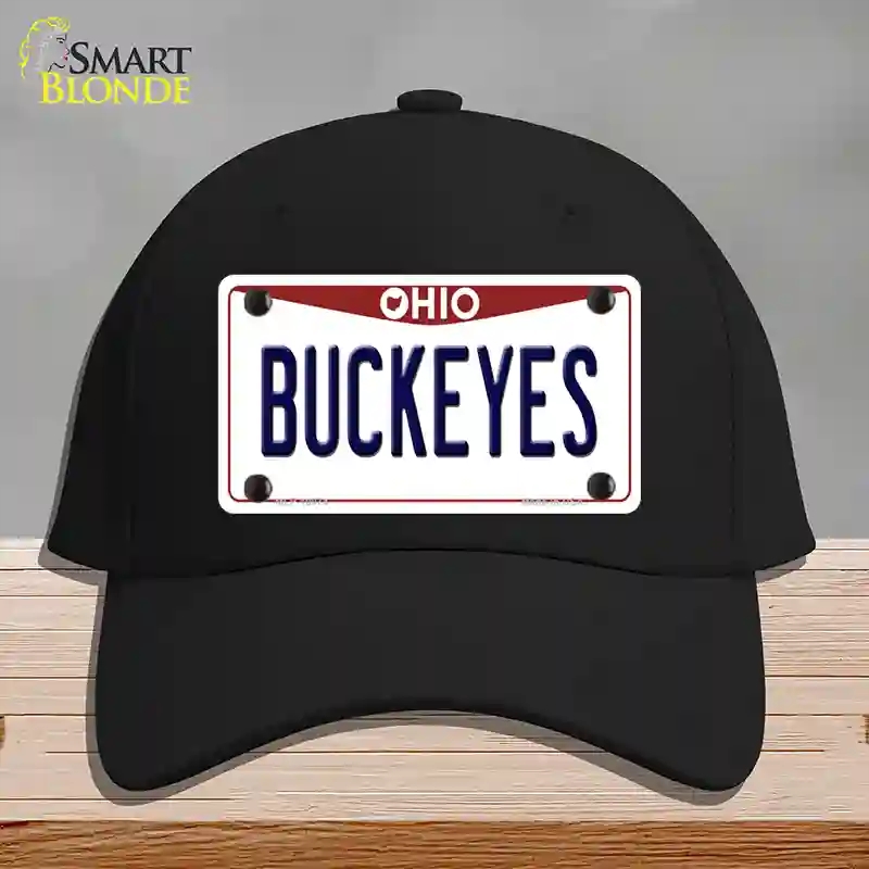 HAT03-MLP-10074 Buckeyes Ohio Novelty License Plate Hat, Cotton - Black