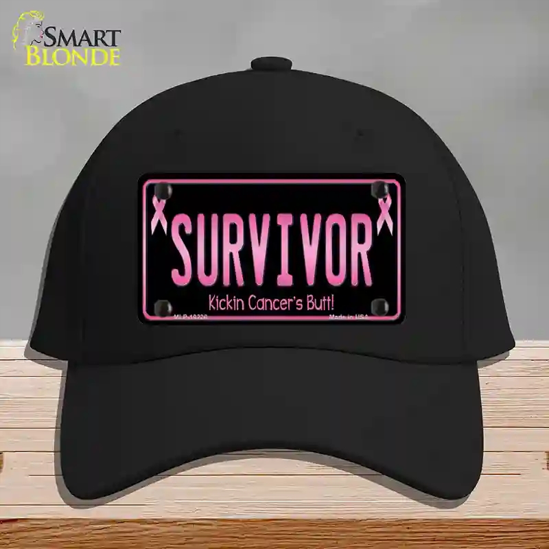 HAT03-MLP-10228 Survivor Novelty License Plate Hat, Cotton - Black