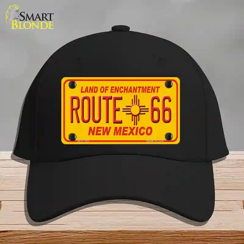 HAT03-MLP-103 Route 66   Mexico Novelty License Plate Hat, Cotton - Black