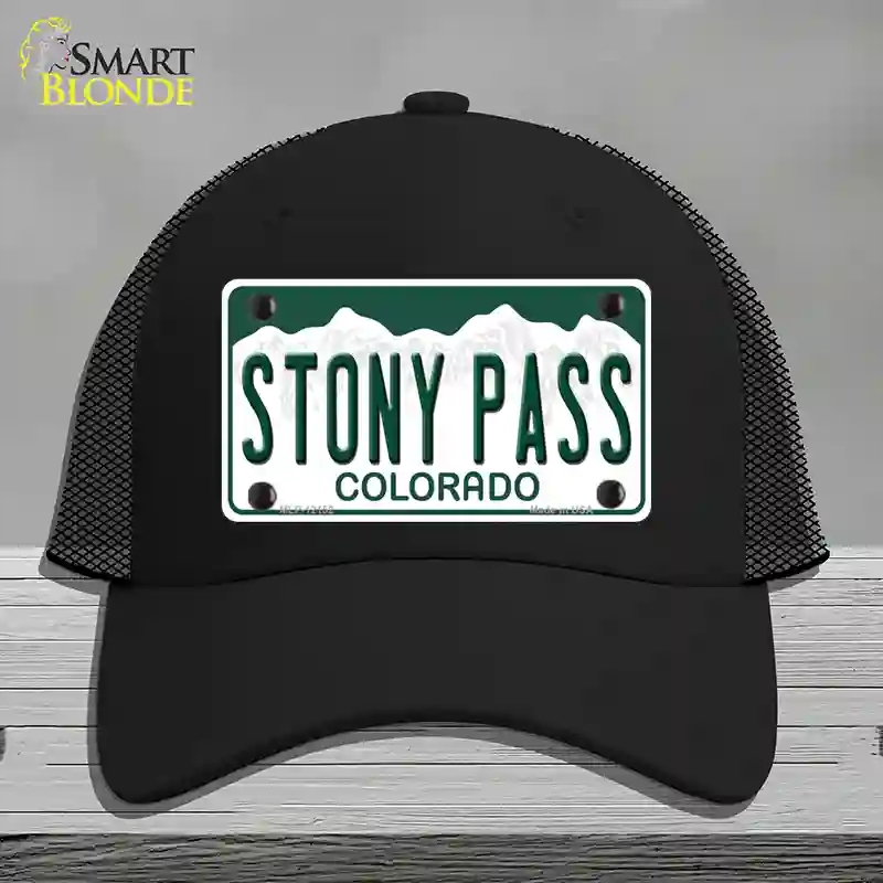 HAT01-MLP-12152 Stony Pass Colorado Novelty License Plate Hat, Mesh - Black
