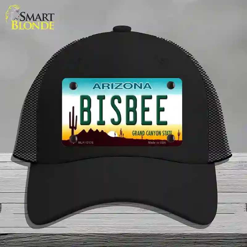 HAT01-MLP-12176 Bisbee Arizona Novelty License Plate Hat, Mesh - Black