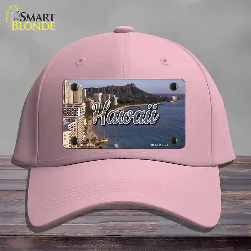 HAT05-MLP-11594 Hawaii Beach State Novelty License Plate Hat, Cotton - Pink