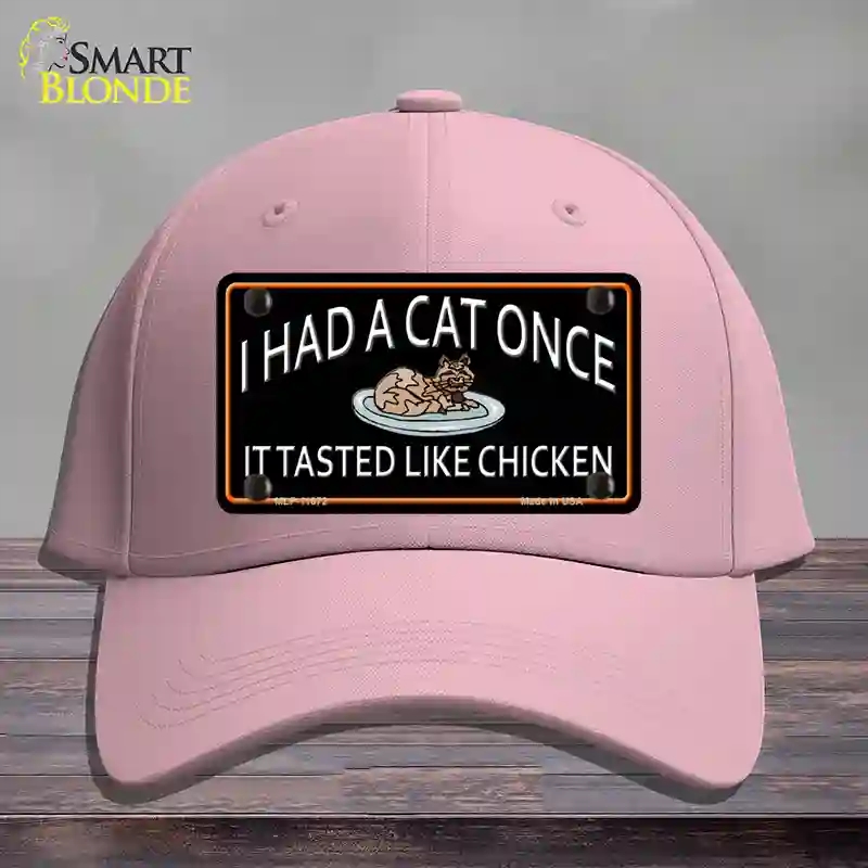 HAT05-MLP-11672 I Had a Cat Once Novelty License Plate Hat, Cotton - Pink