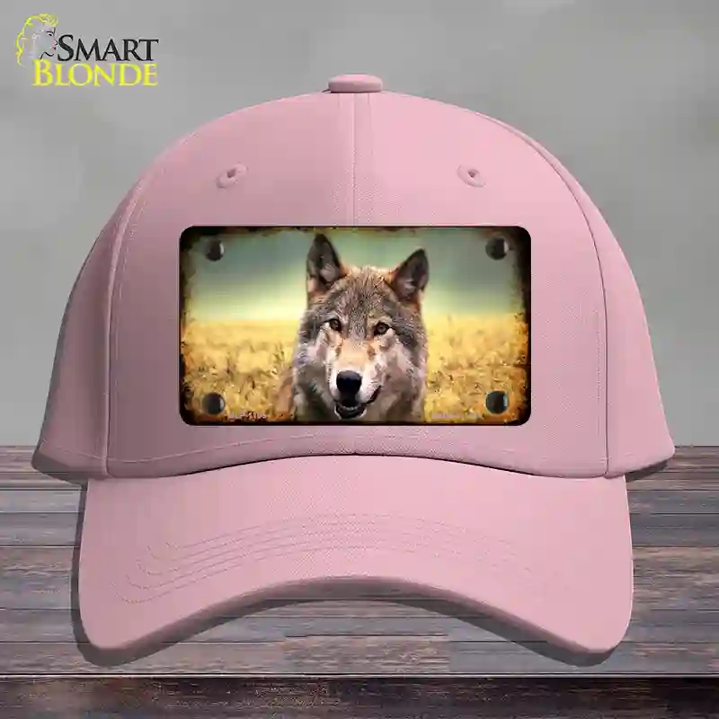 HAT05-MLP-1189 Wolf Novelty License Plate Hat, Cotton - Pink