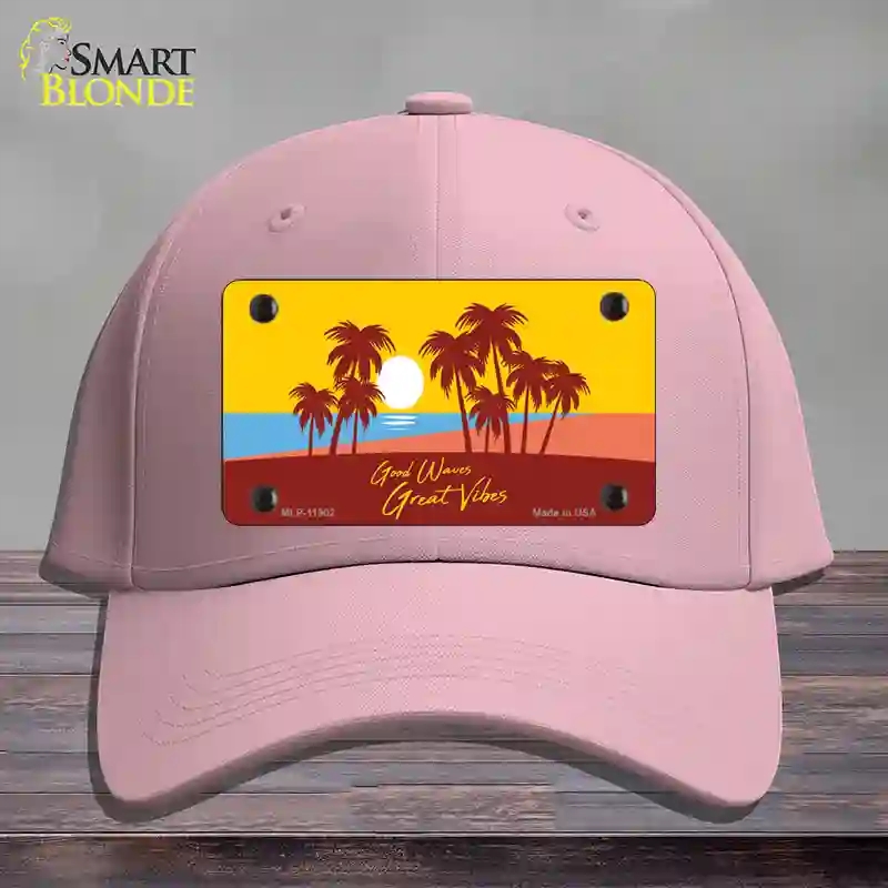 HAT05-MLP-11902 Good Waves Great Novelty License Plate Hat, Cotton - Pink