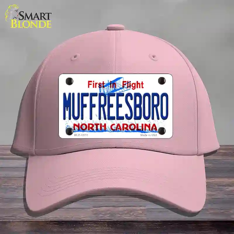 HAT05-MLP-12111 Muffreesboro North Carolina State Novelty License Plate Hat, Cotton - Pink