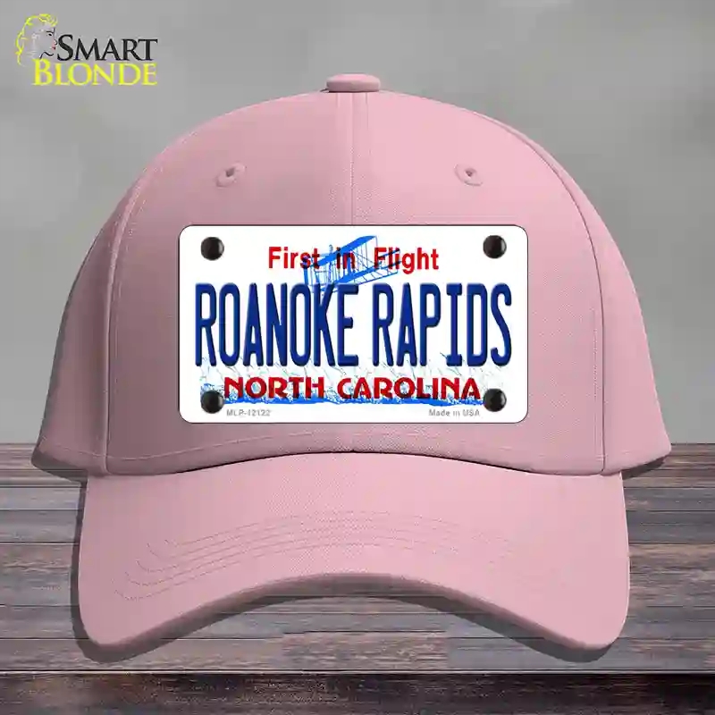 HAT05-MLP-12122 Roanoke Rapids North Carolina State Novelty License Plate Hat, Cotton - Pink
